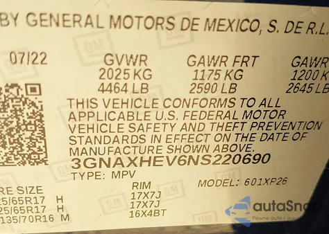 2022 Chevrolet Equinox Fwd Ls from USA, damaged, VIN 3GNAXHEV6NS220690